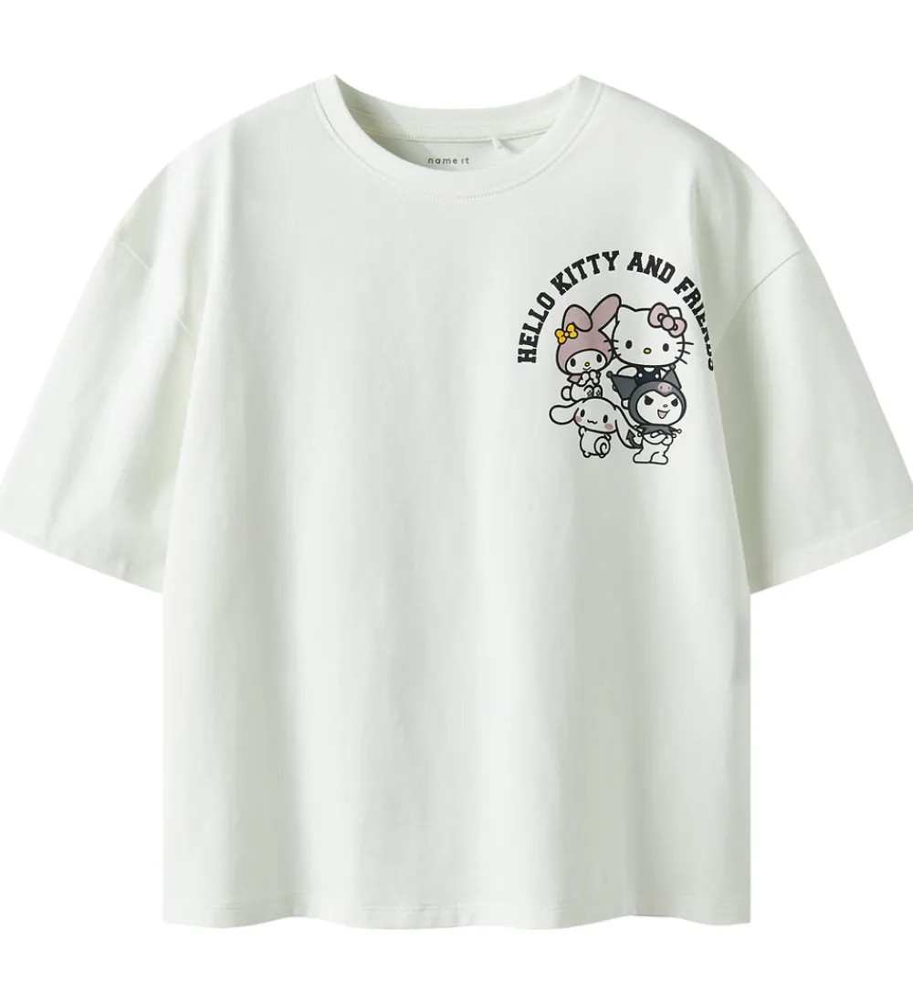 T-shirt - NkfOda - Hello Kitty - Cloud Dancer|Name It Outlet