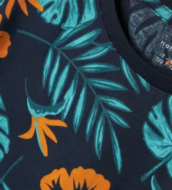 T-shirt - NkmZalo - Navy Blazer/Bright Marigold|Name It Hot