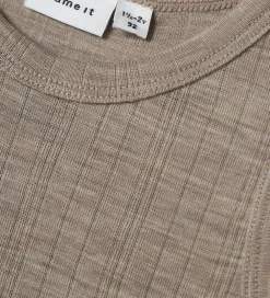 Undertrøje - Uld - Rib - NmmWang - Satellite|Name It Best