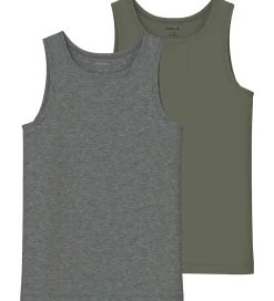 Undertrøjer - Noos - NkmTank - 2-pak - Tea Leaf/Dark Gre|Name It Best