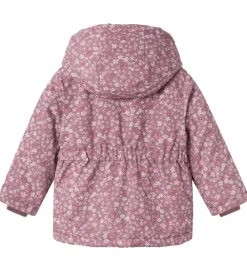 Vinterjakke - NbfMaxi - Grape Shake/Flowers|Name It Discount