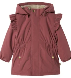 Vinterjakke - NmfSnow05 - Rose Brown m. Flæser|Name It Discount