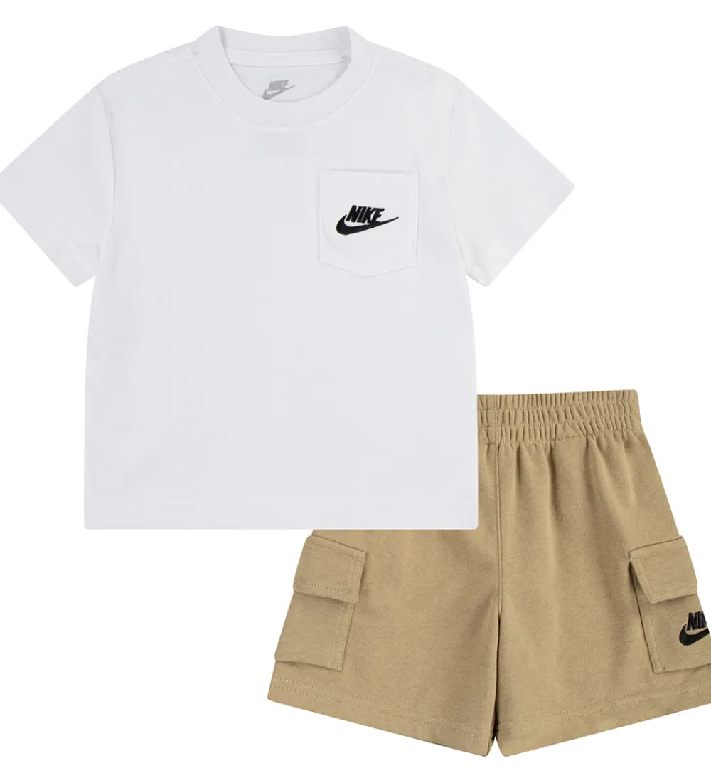 Shortssæt - T-shirt/Shorts - Parachute Beige|Nike