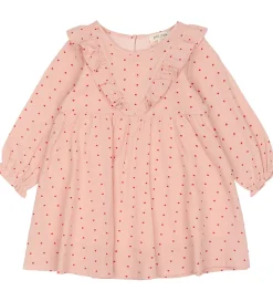 Kjole - Pink Heart m. Flæser|Petit Piao Online