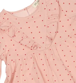 Kjole - Pink Heart m. Flæser|Petit Piao Online