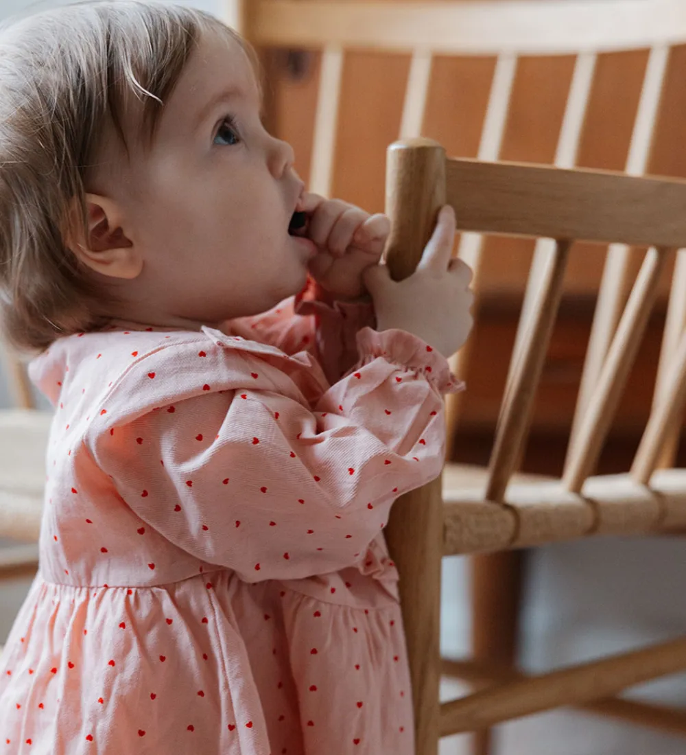 Kjole - Pink Heart m. Flæser|Petit Piao Online