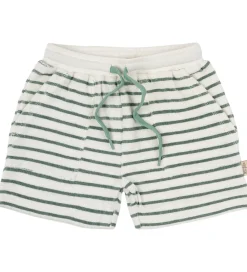 Sweatshorts - Frotté - Pocket - Off white/green|Petit Piao Clearance