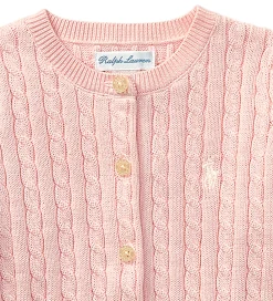 Cardigan - Strik - Core Replen - Rosa|Polo Ralph Lauren Clearance