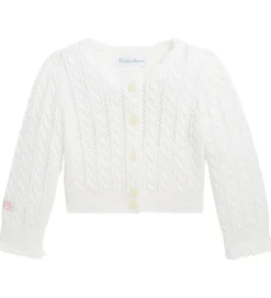 Cardigan - Cropped - Strik - Deckwash White|Polo Ralph Lauren Online