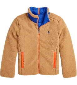 Dynejakke m. Fleece - Vendbar - Brun/Blå m. Or|Polo Ralph Lauren Clearance