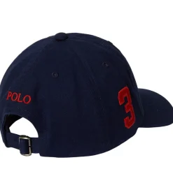 Kasket - Navy /Rød m. Logo|Polo Ralph Lauren Outlet