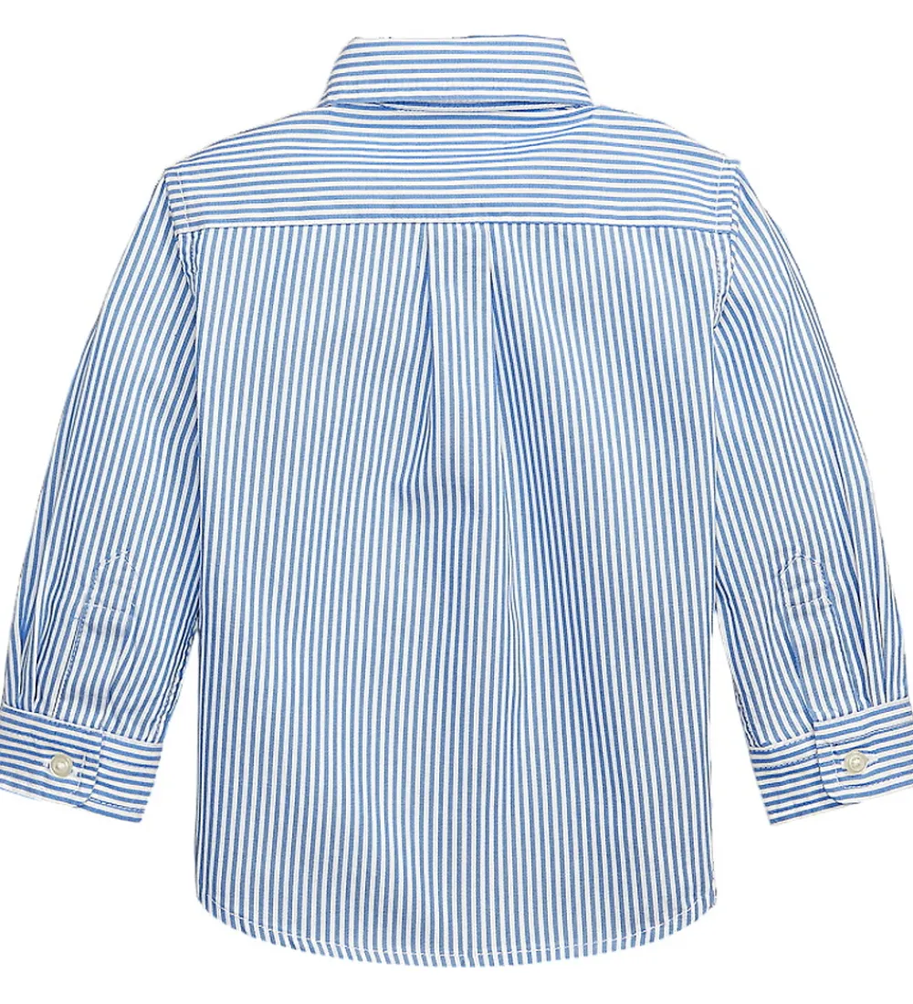Skjorte - Slim Fit - Blå/Hvidstribet|Polo Ralph Lauren