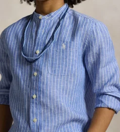 Skjorte - Postboy - Blå/Hvidstribet|Polo Ralph Lauren New