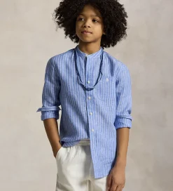 Skjorte - Postboy - Blå/Hvidstribet|Polo Ralph Lauren New