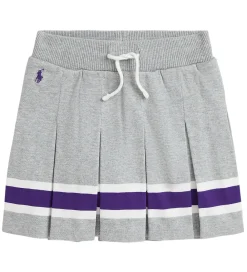 Tennisnederdel - Gråmeleret m. Lilla/Hvid|Polo Ralph Lauren New