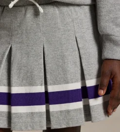 Tennisnederdel - Gråmeleret m. Lilla/Hvid|Polo Ralph Lauren New