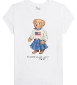 T-shirt - Hvid m. Bamse|Polo Ralph Lauren Discount