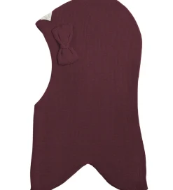 Elefanthue - Uld/Bomuld - 2-lags - Bordeaux m. Sløjf|Racing Kids New