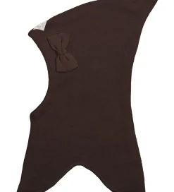 Elefanthue - Uld/Bomuld - 2-lags - Brun m. Sløjfe|Racing Kids Sale