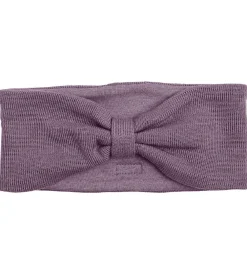 Pandebånd - Uld/bomuld - Dusty Purple m. Sløjfe|Racing Kids Online