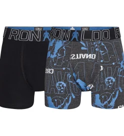 Ronaldo Boxershorts - Noos - 2-pak - Sort/Grå m. Blå|JBS Best