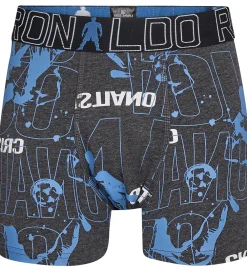 Ronaldo Boxershorts - Noos - 2-pak - Sort/Grå m. Blå|JBS Best