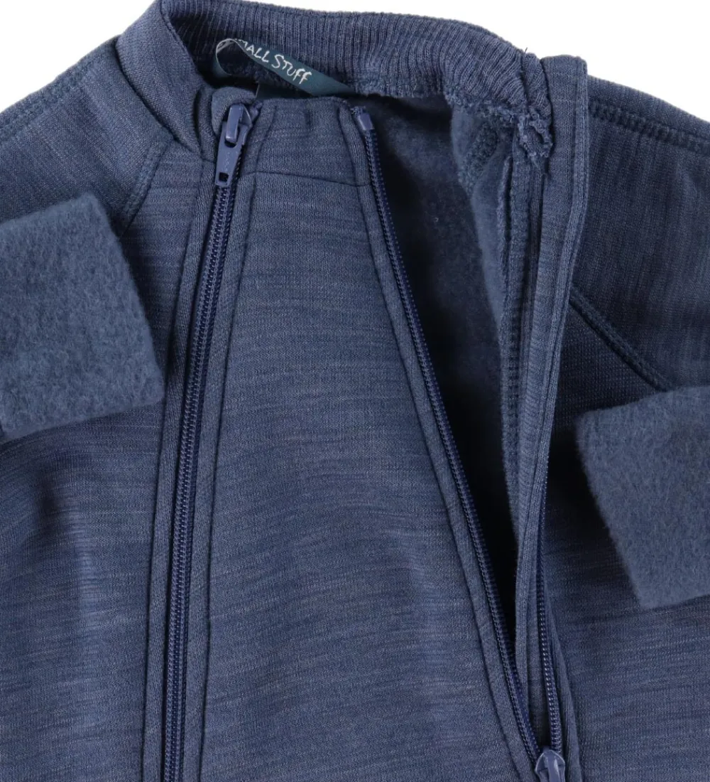 Køredragt m. Lynlåse - Uld - Demin Melange|Smallstuff Online