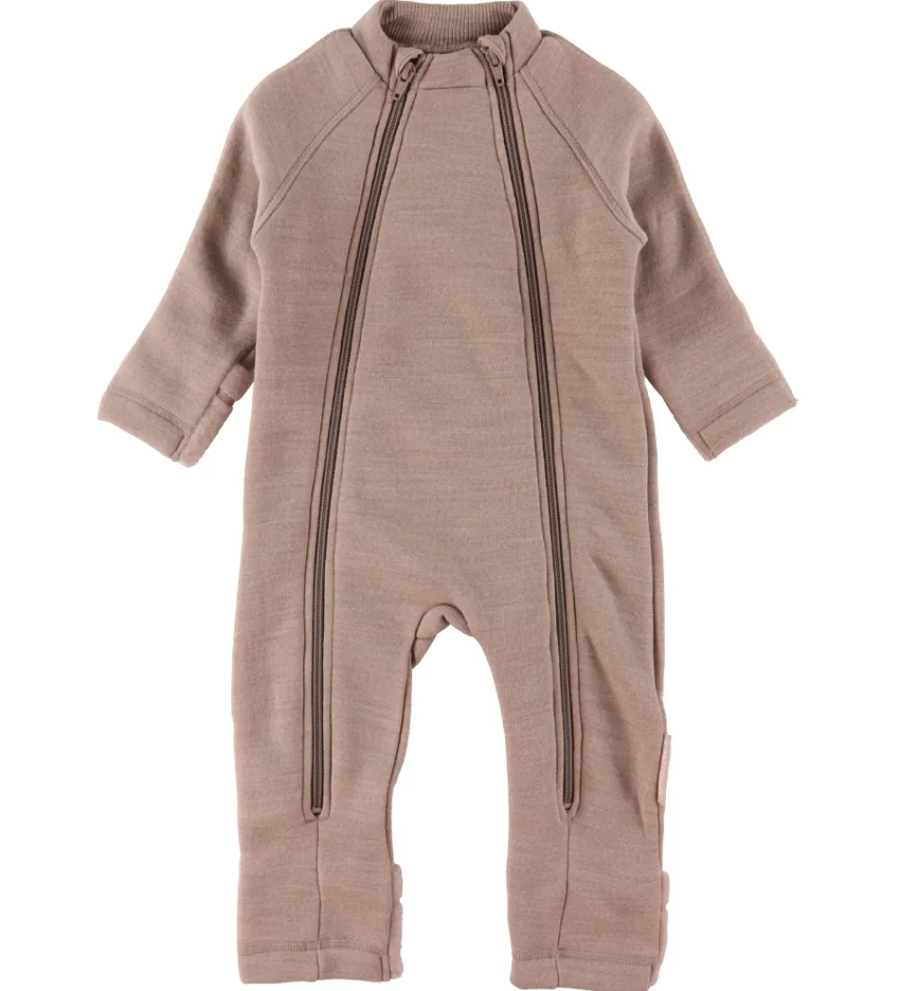 Køredragt m. Lynlåse - Uld - Soft Powder|Smallstuff Online