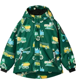 Vinterjakke - Evergreen m. Køretøj|Småfolk