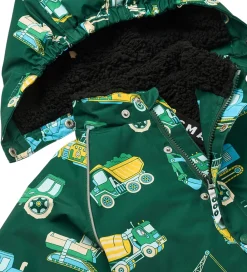 Vinterjakke - Evergreen m. Køretøj|Småfolk