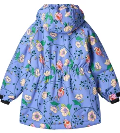 Vinterjakke - Purple Delight m. Fugle/Blomster|Småfolk Best