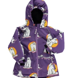 Vinterjakke - Purple Heart m. Isbjørne|Småfolk Online