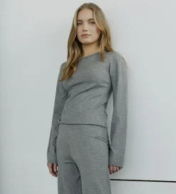 Bluse - Uld - Strik - Vivosy - Gråmeleret|Sofie Schnoor Discount