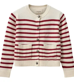 Cardigan - Strik - Off White/Rød|Sofie Schnoor Online