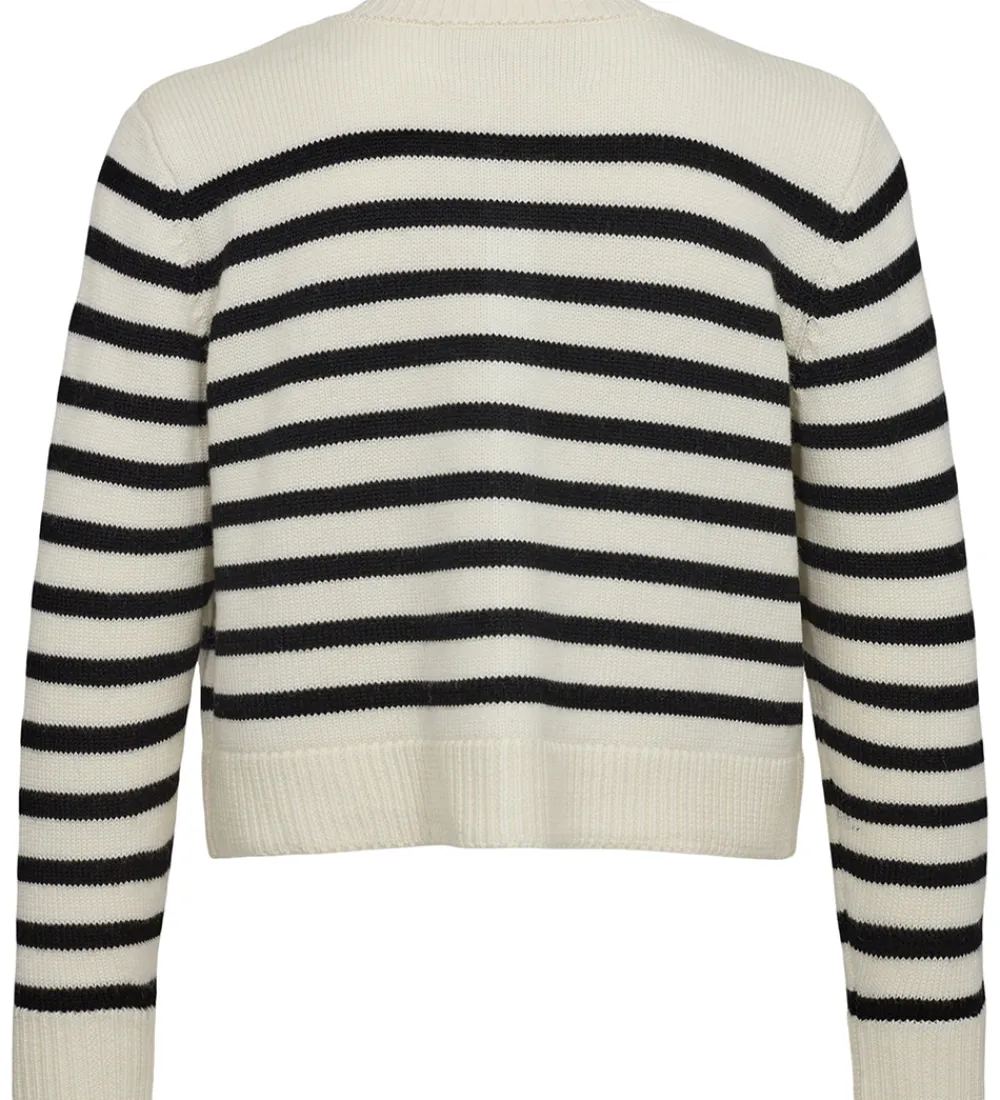Cardigan - Strik - Off White m. Striber|Sofie Schnoor Discount