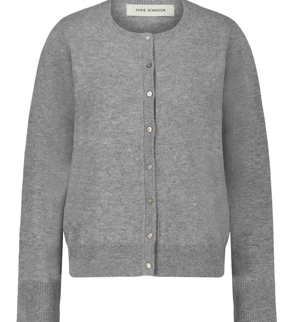 Cardigan - Strik - Uld - Grey Melange|Sofie Schnoor Clearance