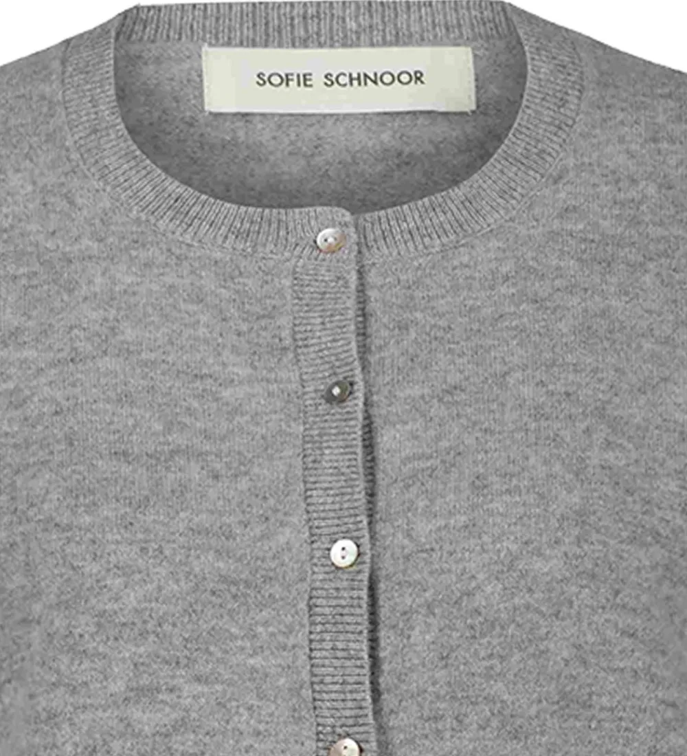 Cardigan - Strik - Uld - Grey Melange|Sofie Schnoor Clearance
