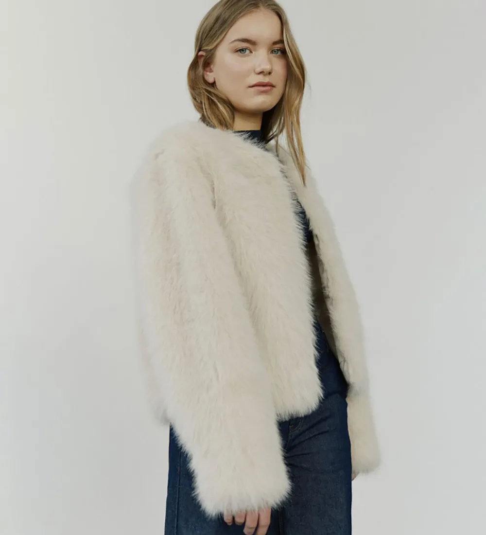 Jakke - Imiteret Pels - FullaSY - Light Grey|Sofie Schnoor Sale