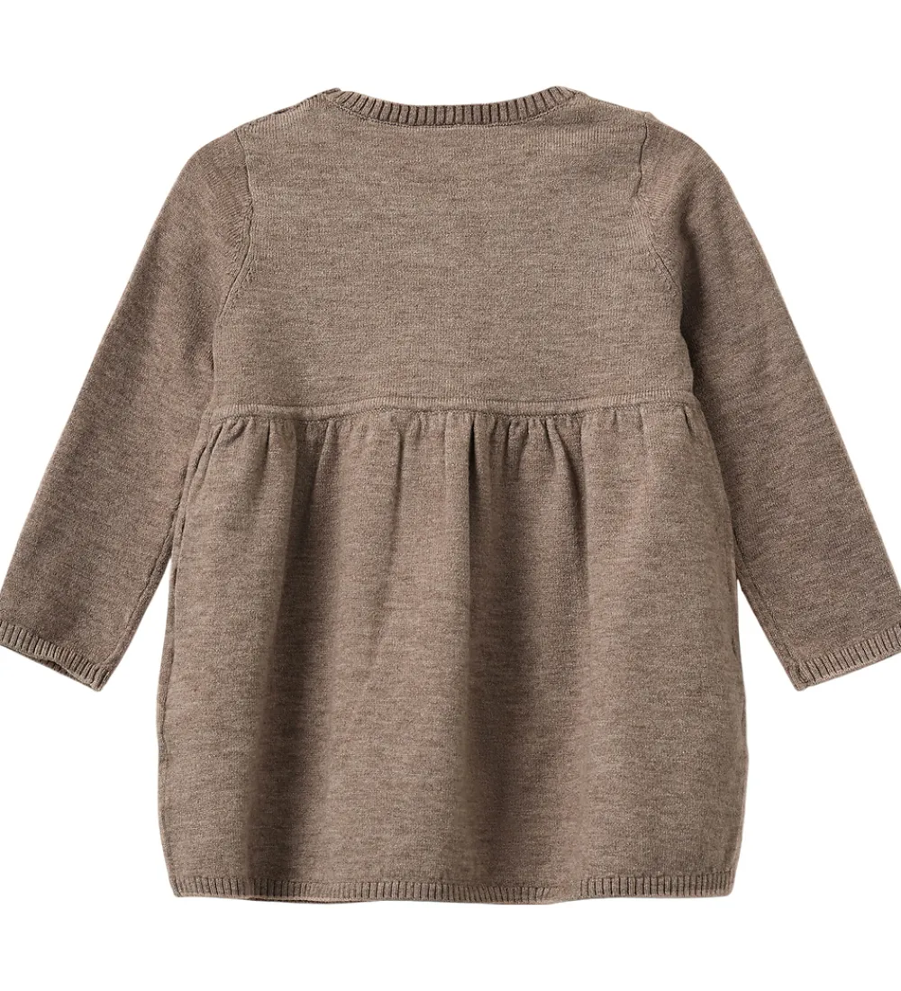 Kjole - Strik - Uld - Dagnysb - Brunmeleret|Sofie Schnoor