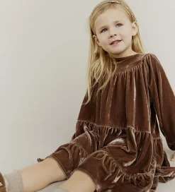 Kjole - Velour - SelineSB - Brun|Sofie Schnoor Online