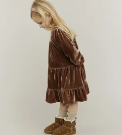 Kjole - Velour - SelineSB - Brun|Sofie Schnoor Online