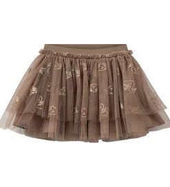 Nederdel - Tyl - Siggysk - Brun m. Glitter|Sofie Schnoor New