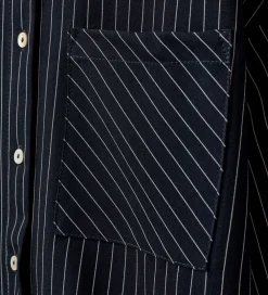 Skjorte - KaliaSy - Dark Navy m. Striber|Sofie Schnoor New