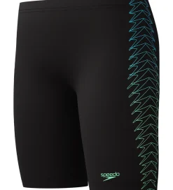 Badebukser - Plastisol Placement - Sort m. Grøn|Speedo