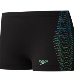 Badebukser - Plastisol Placement - Sort m. Grøn|Speedo Clearance