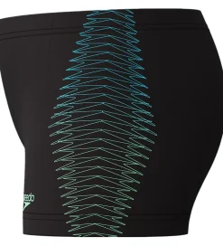 Badebukser - Plastisol Placement - Sort m. Grøn|Speedo Clearance