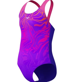 Badedragt - Digital Placement Splashback - Lilla/Pink|Speedo Clearance