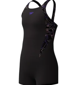 Badedragt - HyperBoom Splice Legsuit - Sort/Fersken|Speedo Hot