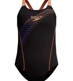 Badedragt - Medalist - Sort/Fersken|Speedo Hot