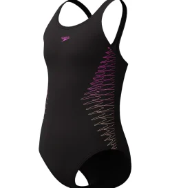 Badedragt - Placement Muscleback - Sort/Fersken|Speedo Discount